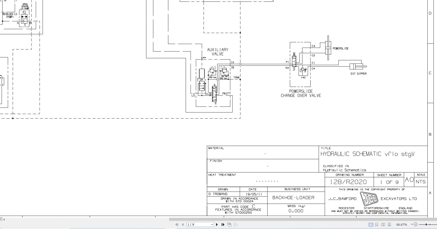 JCB Loader 4CX Manual Controls STV 2021 2025 Electrical and Hydraulic Diagram (3)