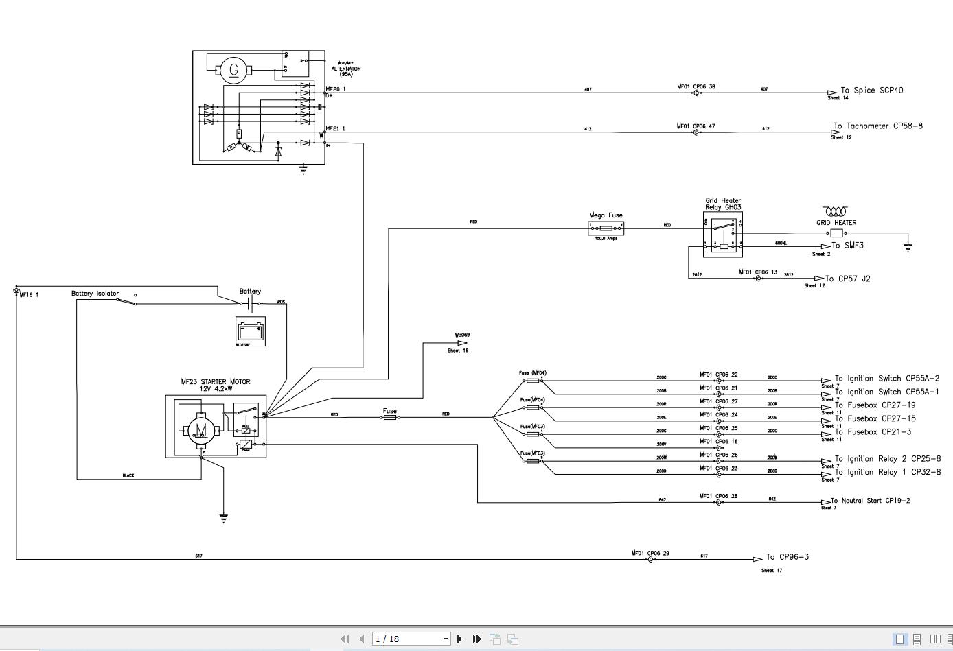 JCB Loader 4CX T2 9B9 2013 Electrical and Hydraulic Diagram (2)