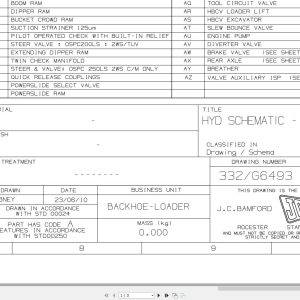 JCB Loader 4CX T2 JCB 2006 2008 Hydraulic Diagram (1)