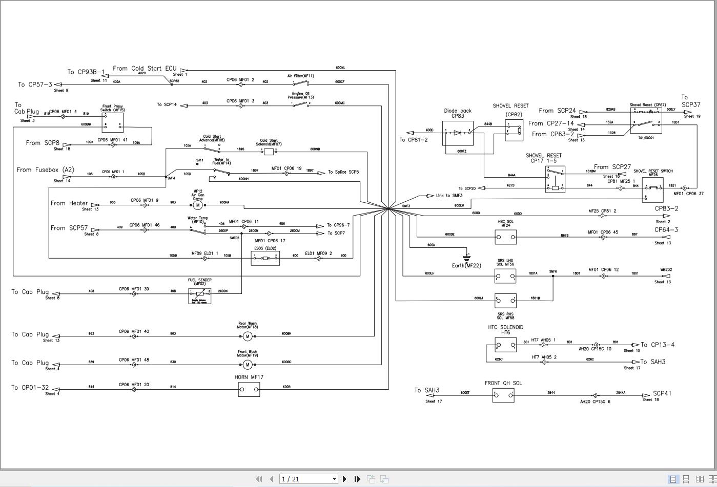 JCB Loader 4CX T2 JCB JCB 2004 2025 Electrical And Hydraulic Diagram JCB Loader 4CX T2 JCB JCB 2004 2025 Electrical And Hydraulic Diagram
