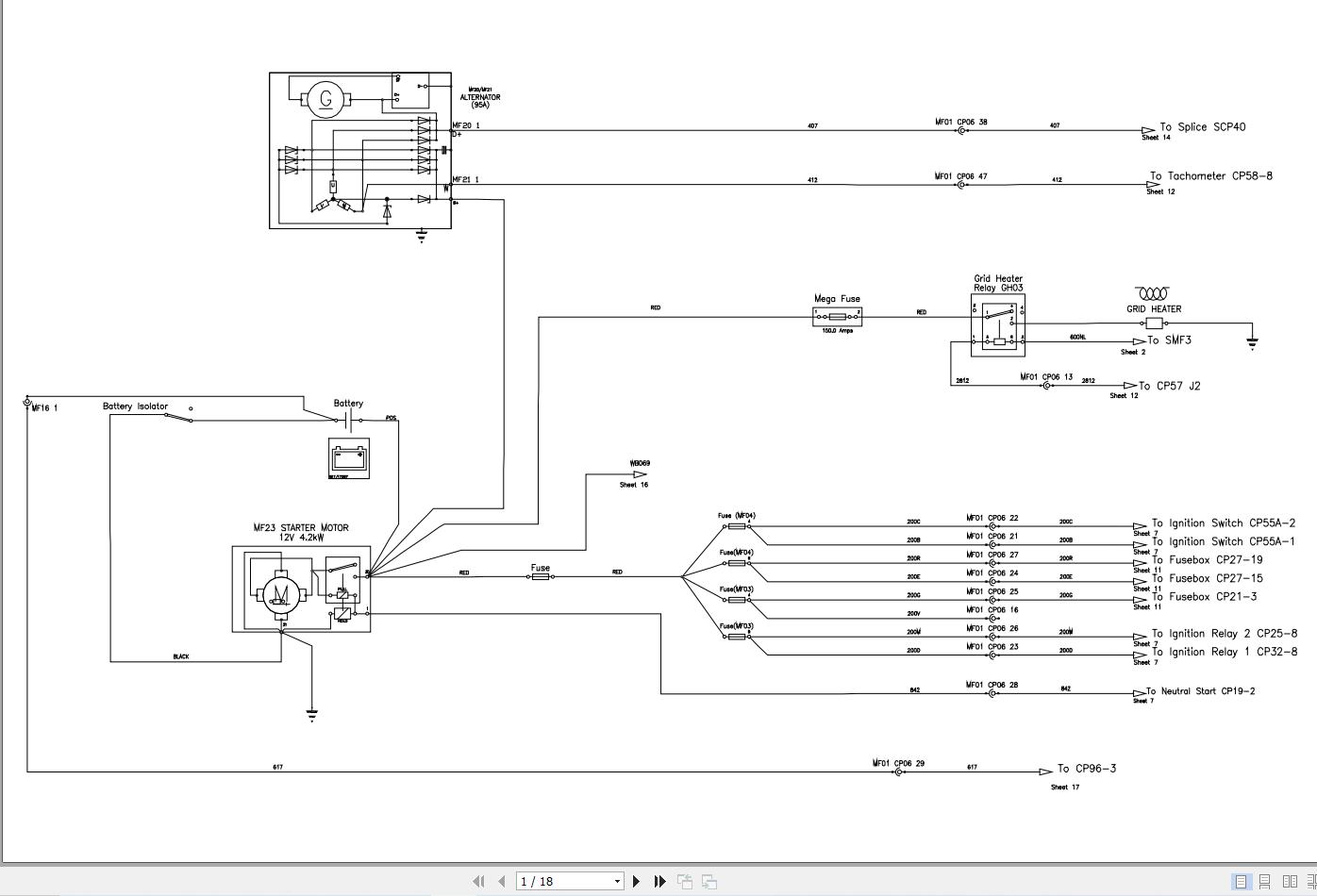 JCB Loader 4CX T2 M0S 2018 Electrical and Hydraulic Diagram (2)