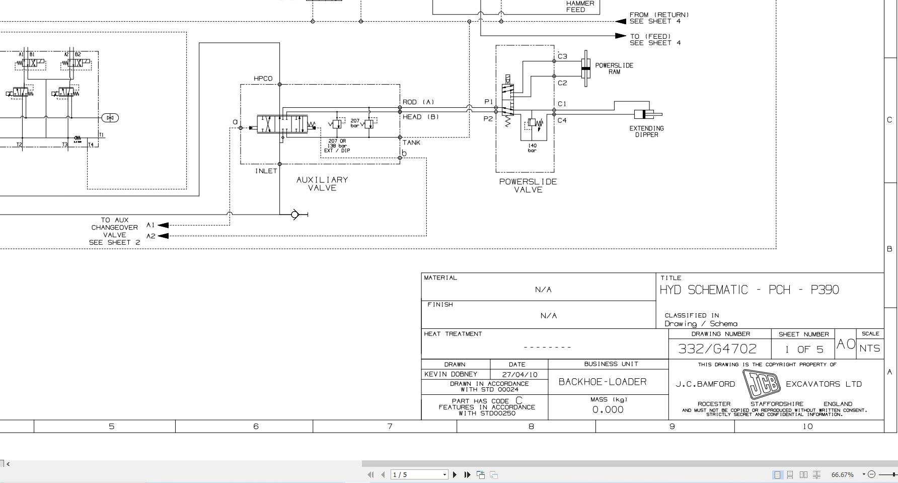 JCB Loader 4CX T2 MCW 2019 2022 Electrical and Hydraulic Diagram (1)