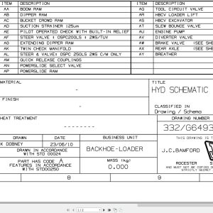 JCB Loader 4CX T2 Perkins JCB 2003 2005 Hydraulic Diagram (1)