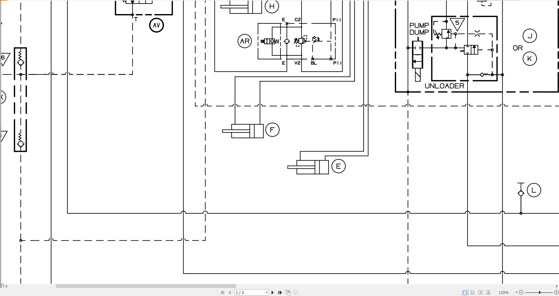 JCB Loader 4CX T2 Perkins JCB 2003 2005 Hydraulic Diagram (2)