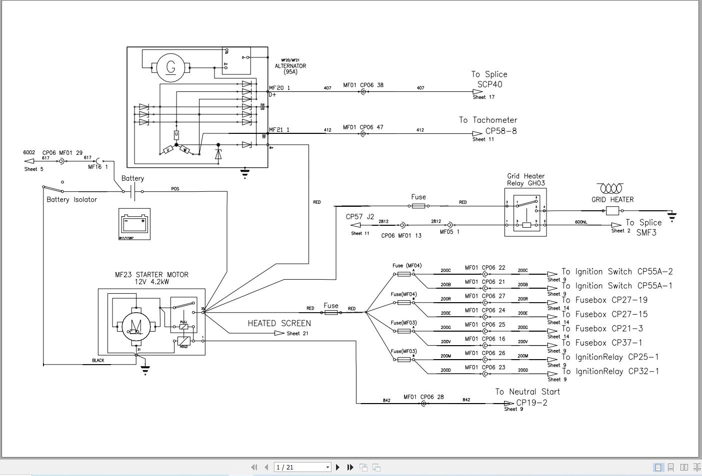 JCB Loader 4CX T2 S0R 2013 2016 Electrical and Hydraulic Diagram (2)