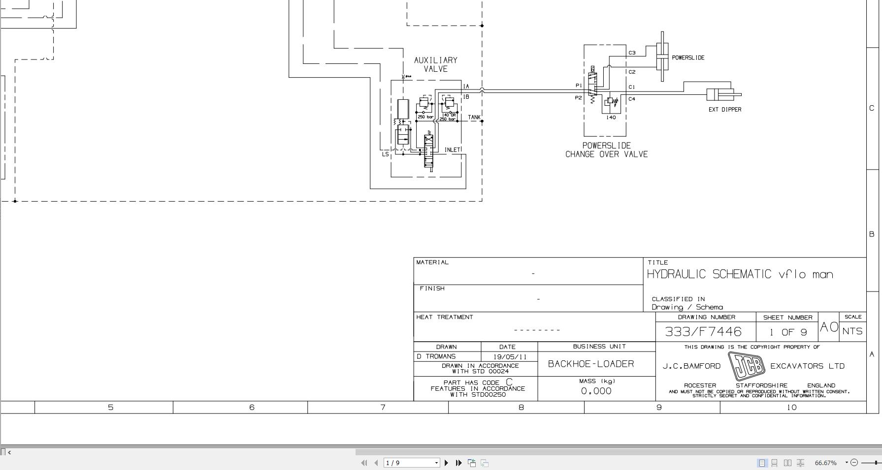 JCB Loader 4CX T3 JCB 2006 2025 Electrical and Hydraulic Diagram (1)