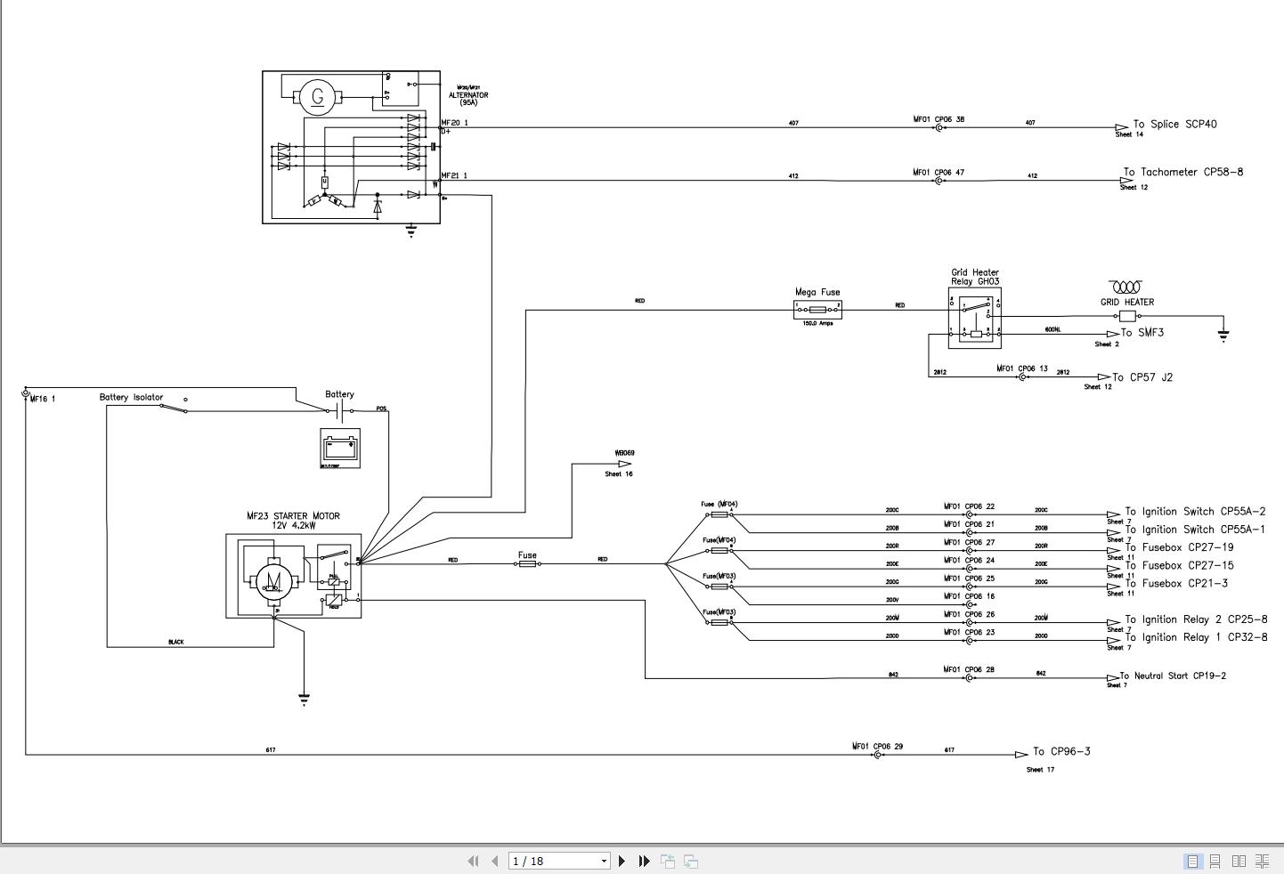 JCB Loader 4CX T3 JCB 2006 2025 Electrical and Hydraulic Diagram (2)