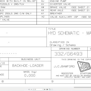 JCB Loader 4CX T4i JCB 2012 2021 Hydraulic Diagram (1)