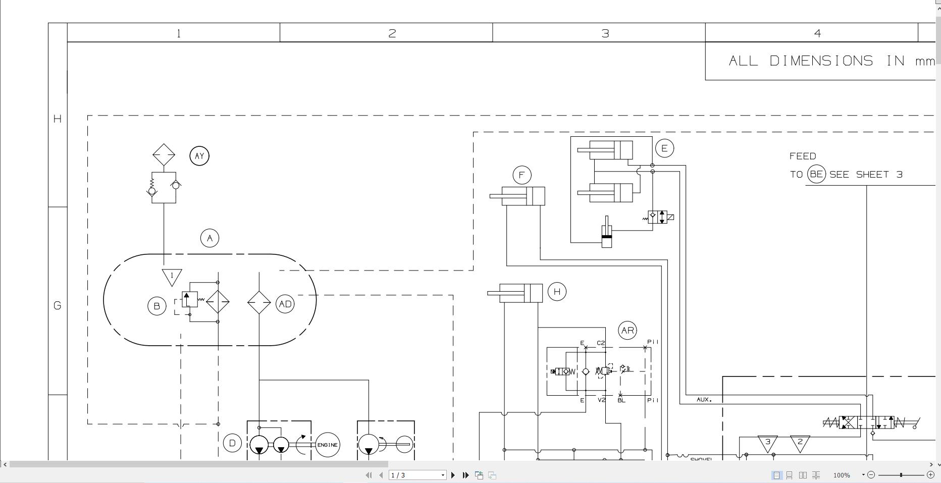 JCB Loader 4CX T4i JCB 2012 2021 Hydraulic Diagram (2)