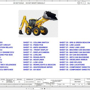 JCB Loader 4CX seat mounted controls STV 2024 2025 Electrical and Hydraulic Diagram (1)