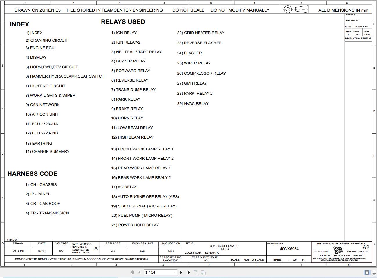 JCB Loader 4DX CEV Stage IV 2020 2025 Electrical and Hydraulic Diagram (1)