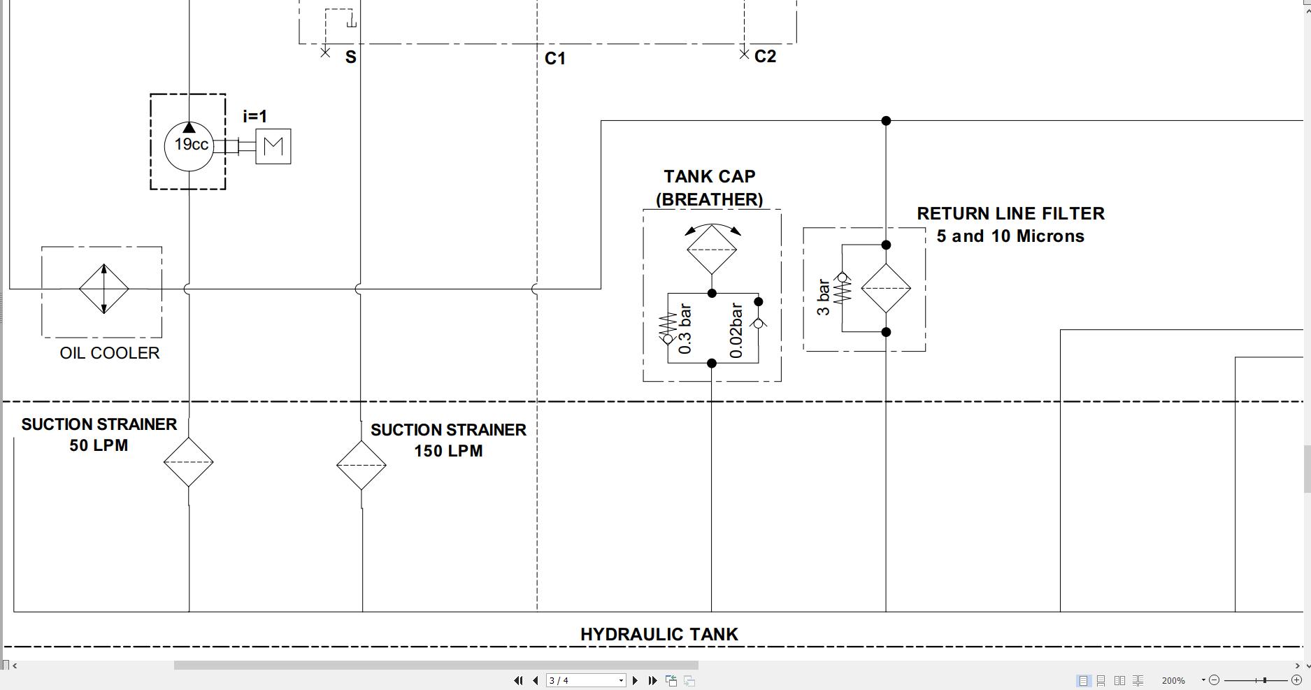 JCB Loader 4DX CEV Stage V 2022 2025 Hydraulic Diagram (2)