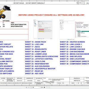 JCB Loader 5CX Pro Wastemaster STV 2021 2025 Electrical and Hydraulic Diagram (1)