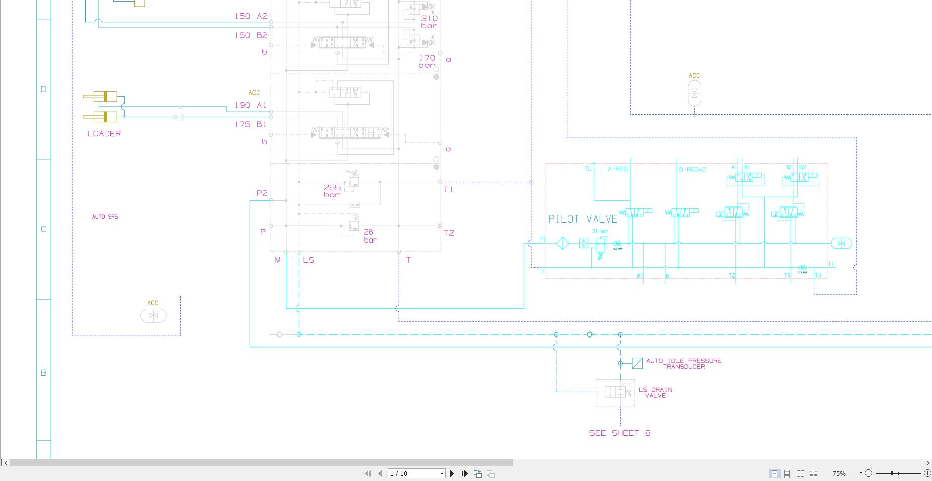 JCB Loader 5CX T2 2012 2025 Electrical and Hydraulic Diagram (2)