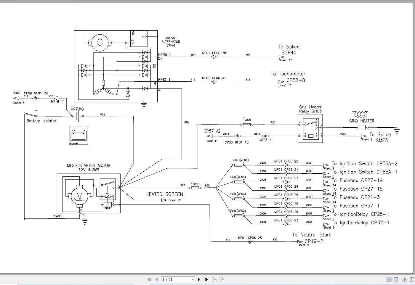 JCB Loader 5CX T3 2014 2022 Electrical and Hydraulic Diagram (2)