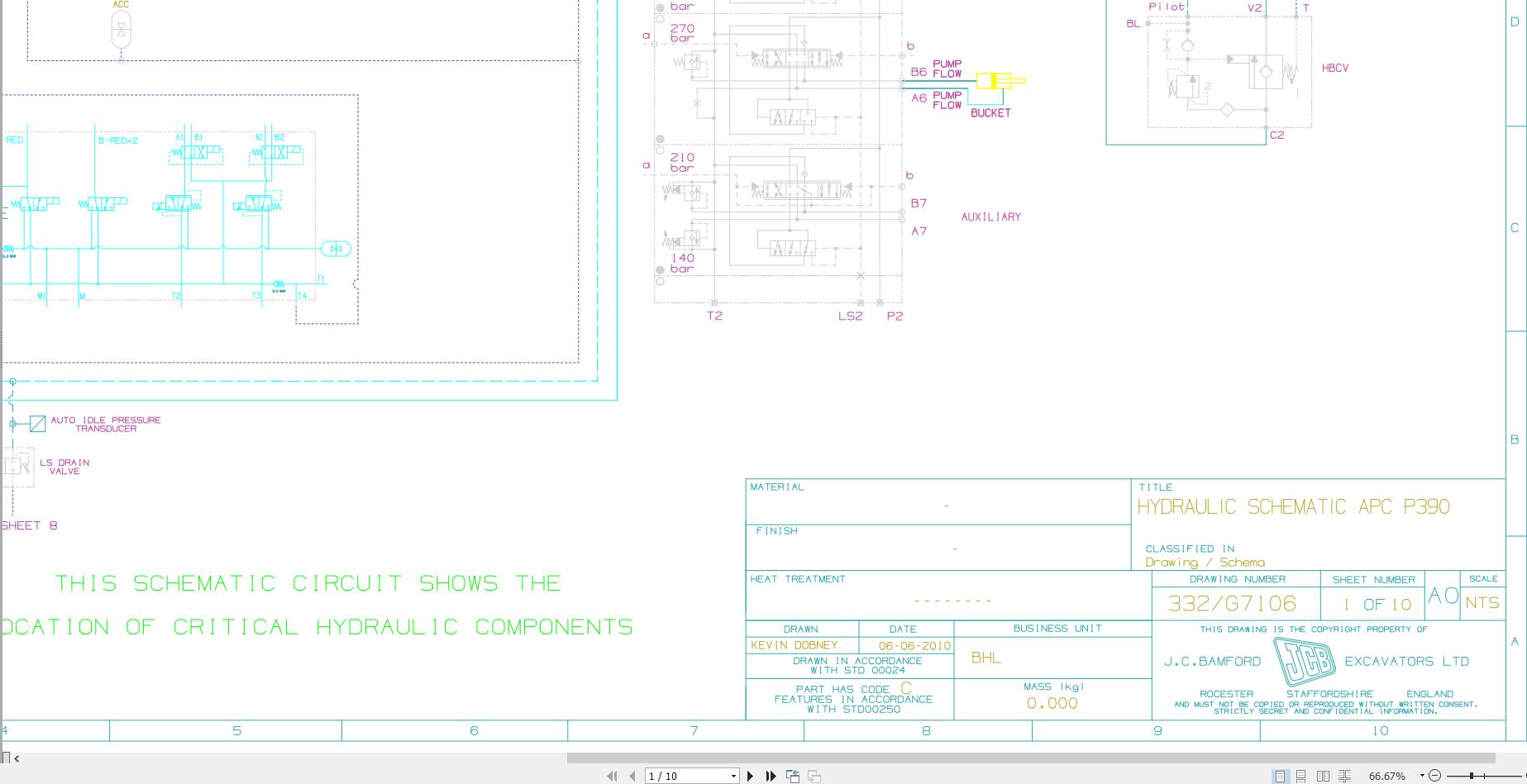 JCB Loader 5CX T4F Electrical and Hydraulic Diagram (2)