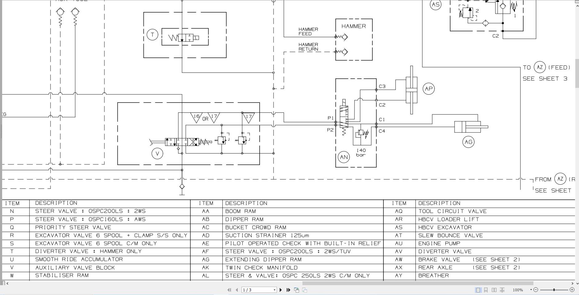 JCB Loader 5CX T4i 2017 2022 Electrical and Hydraulic Diagram (2)