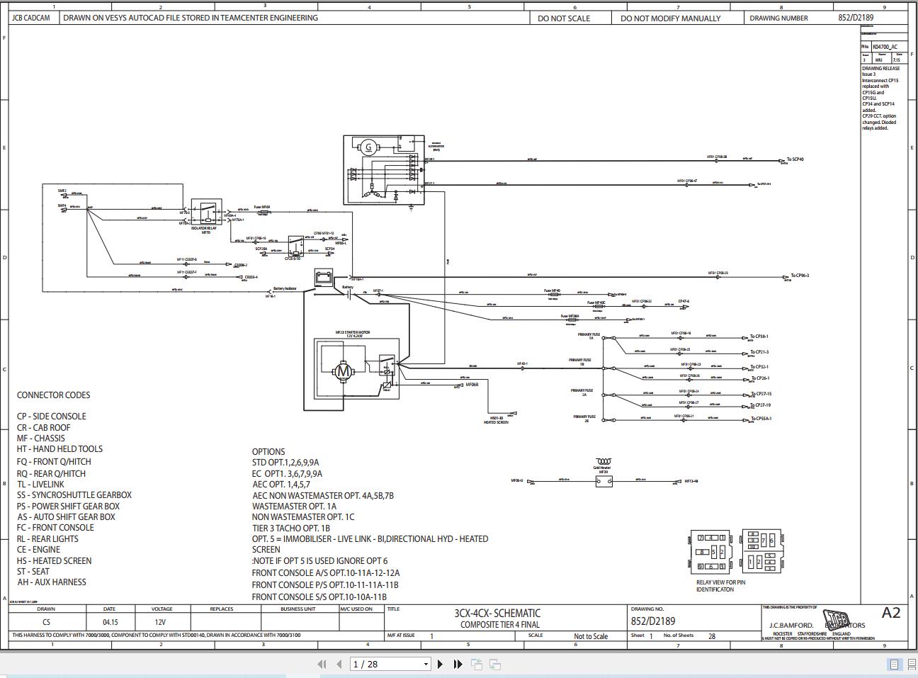 JCB Loader 5CX Wastemaster T3 2015 2018 Electrical and Hydraulic Diagram (1)