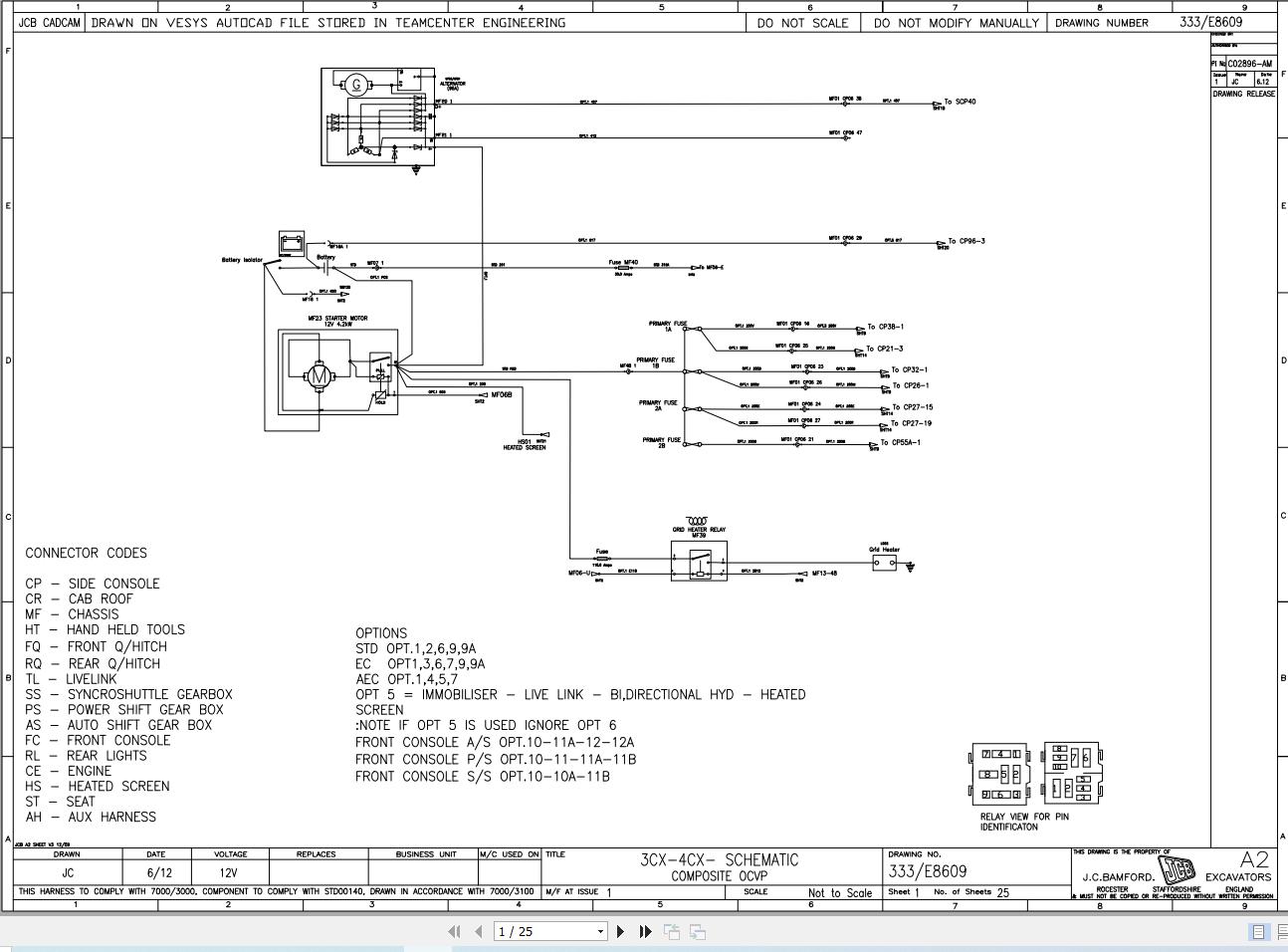 JCB Loader 5CX Wastemaster T4F 2015 2020 Electrical and Hydraulic Diagram (1)
