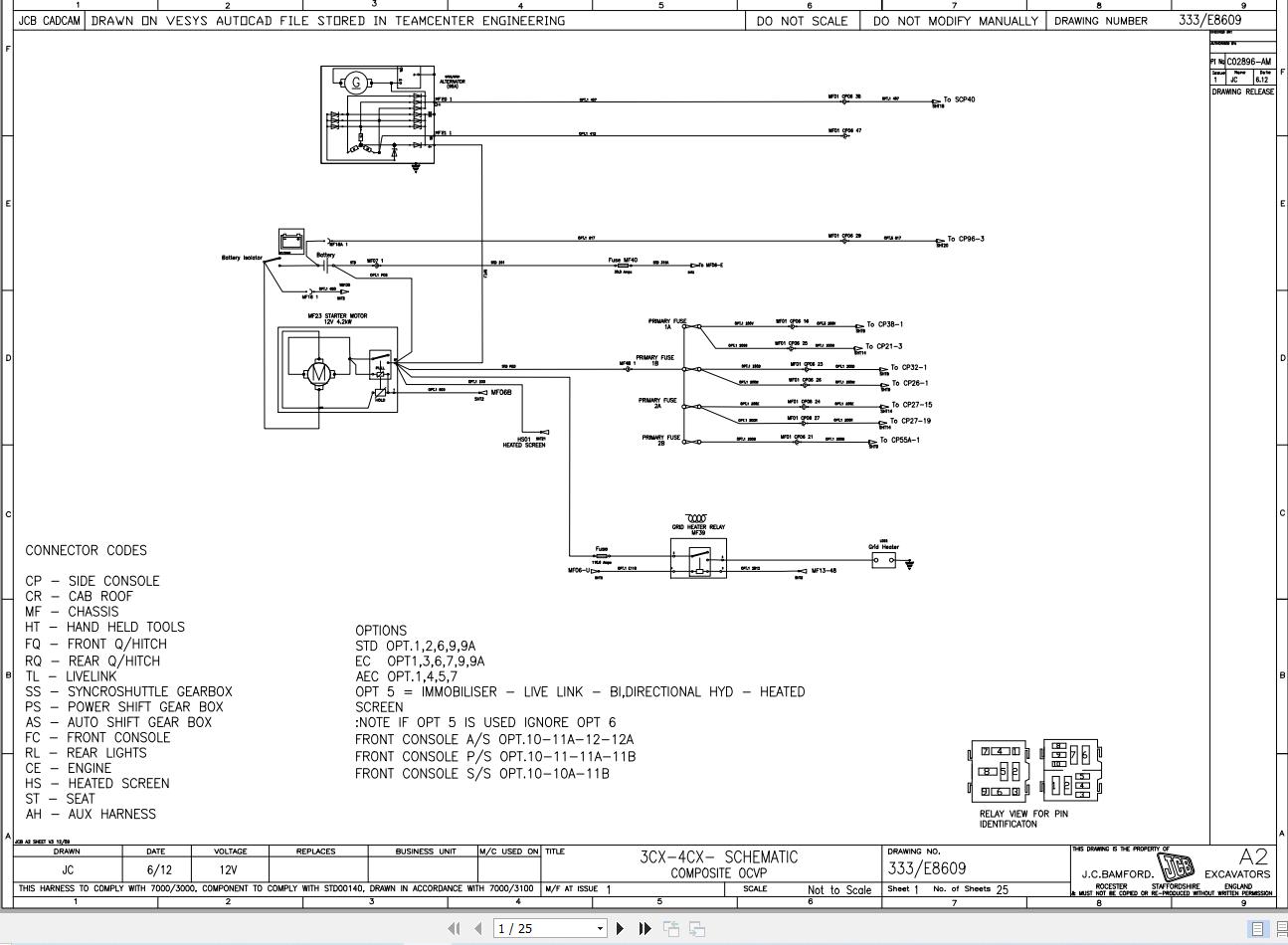 JCB Loader 5CX Wastemaster T4i 2014 2016 Electrical and Hydraulic Diagram (1)