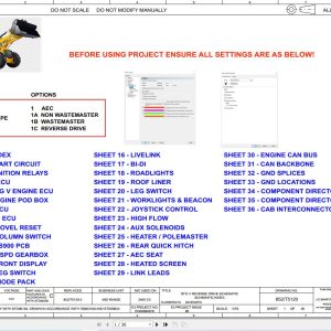 JCB Loader 5CX seat mounted controls STV 2024 2025 Electrical and Hydraulic Diagram (1)