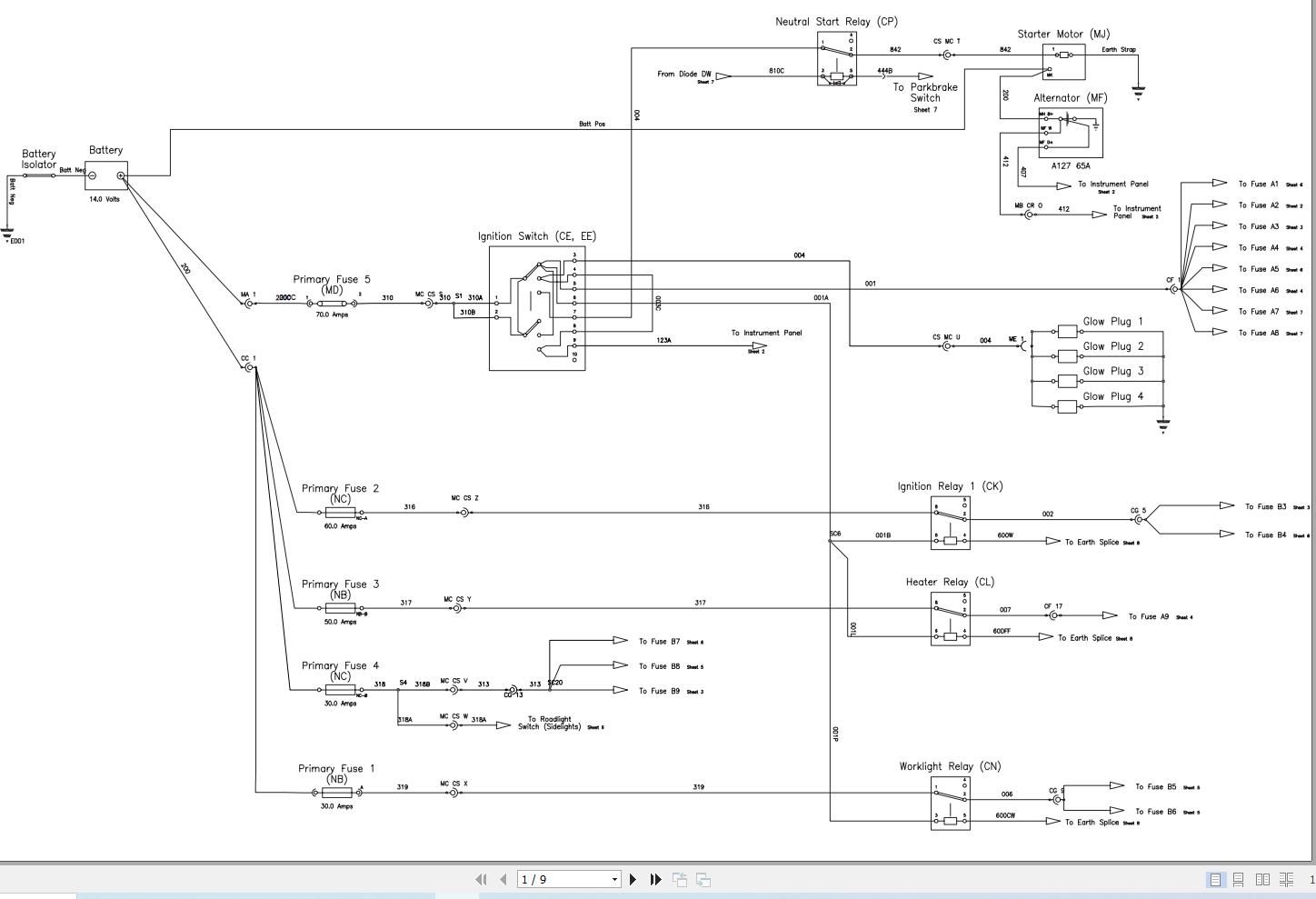 JCB Loader MIDI CX T3 2008 2015 Electrical Diagram (1)