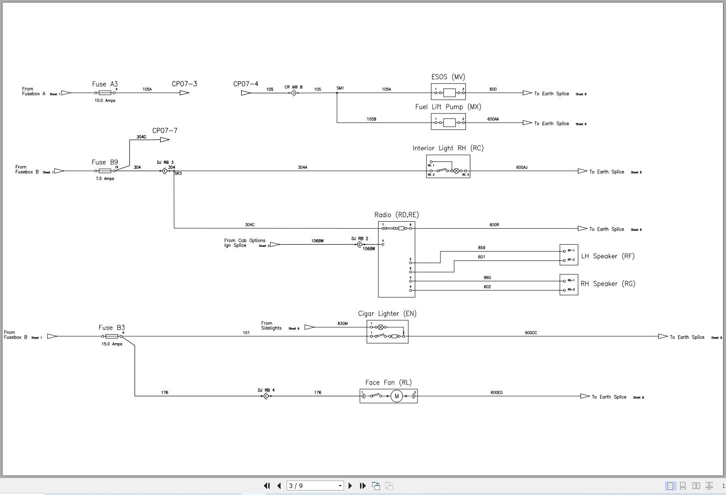 JCB Loader MIDI CX T3 2008 2015 Electrical Diagram (2)