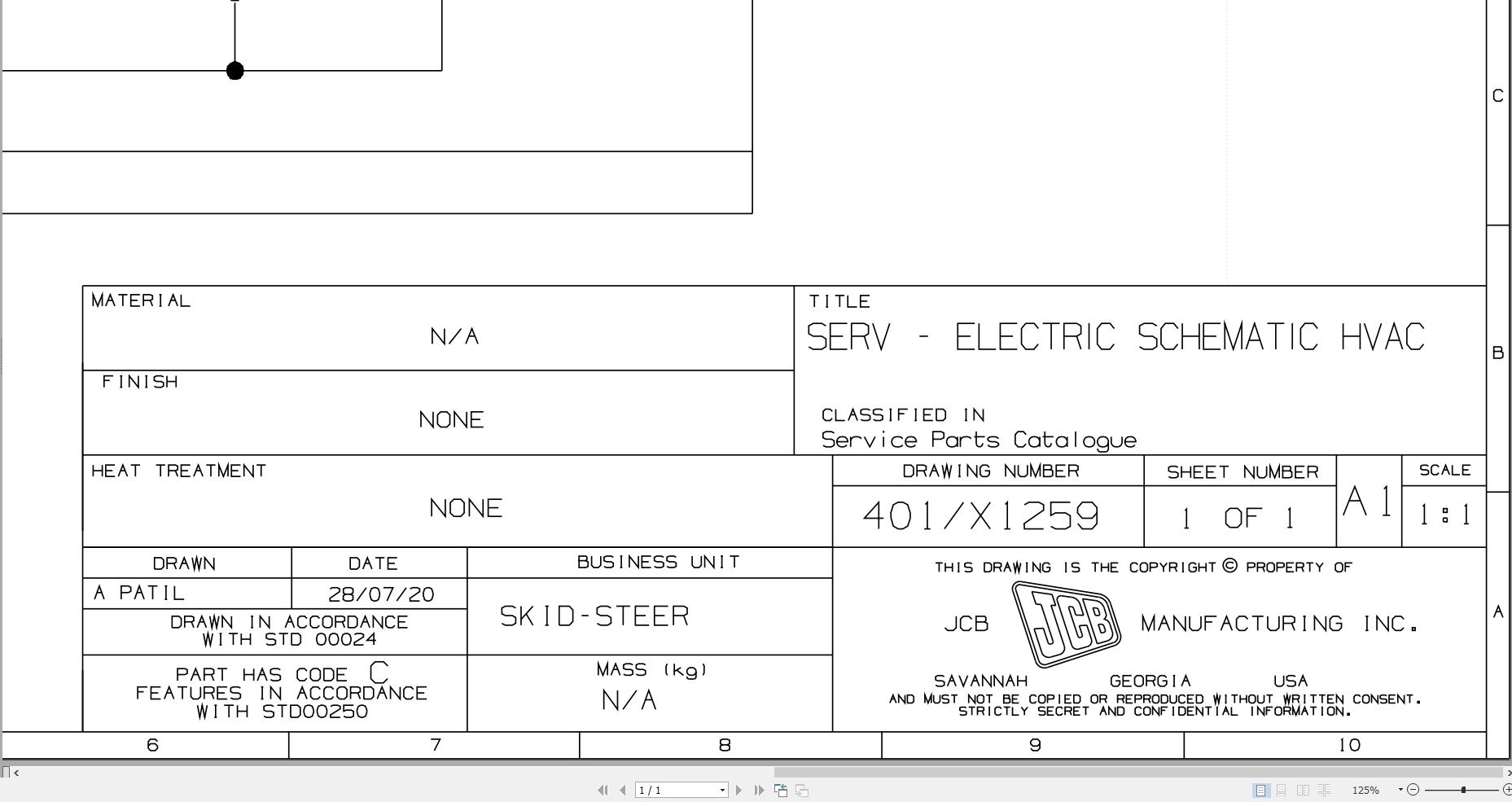 JCB Loader ROBOT 1105 H F 1998 2001 Electrical Diagram (1)
