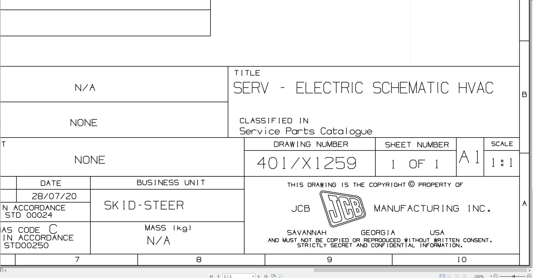 JCB Loader ROBOT 1110T H F T0 2001 2003 Electrical Diagram (1)