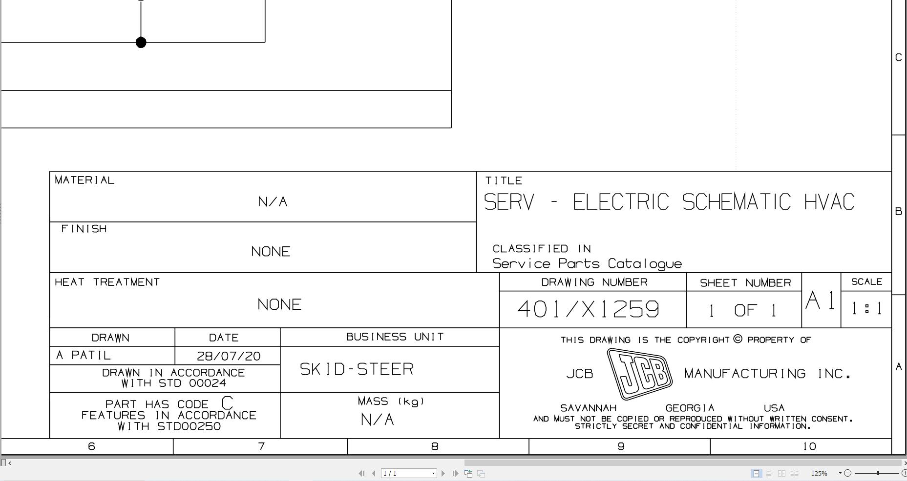 JCB Loader ROBOT 150 1993 1999 Electrical Diagram (1)