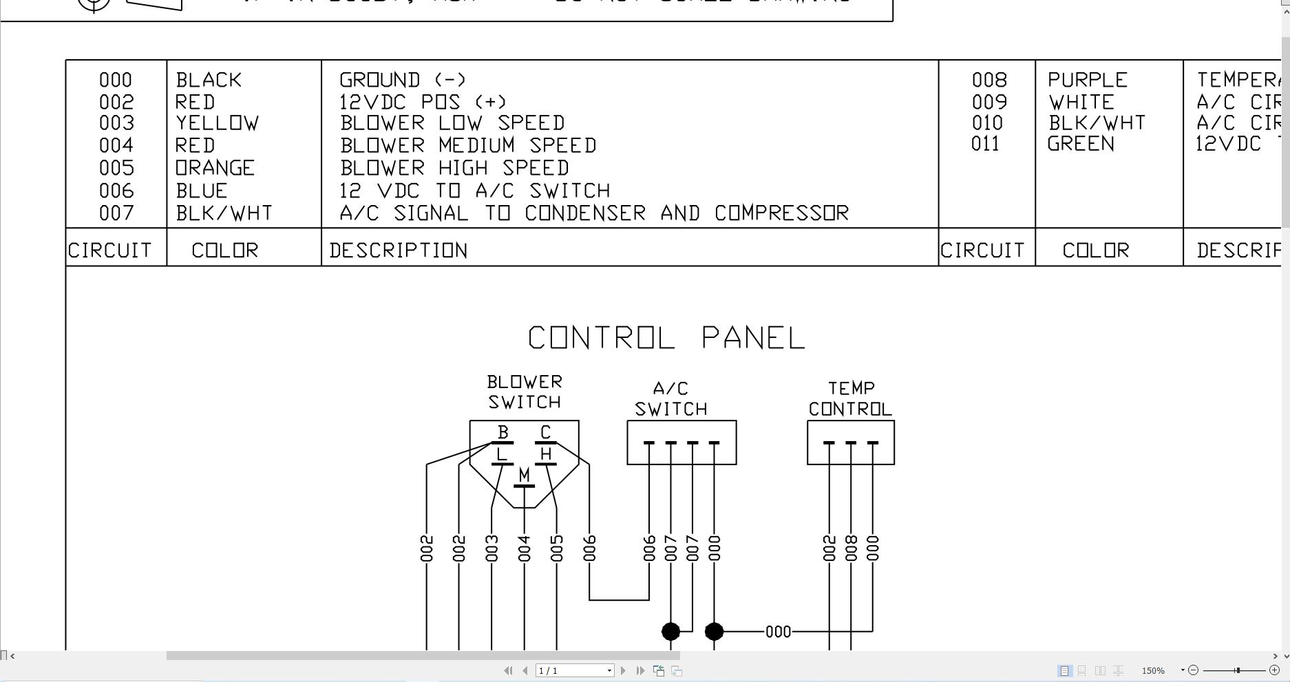 JCB Loader ROBOT 165 H F 1993 2000 Electrical Diagram (2)