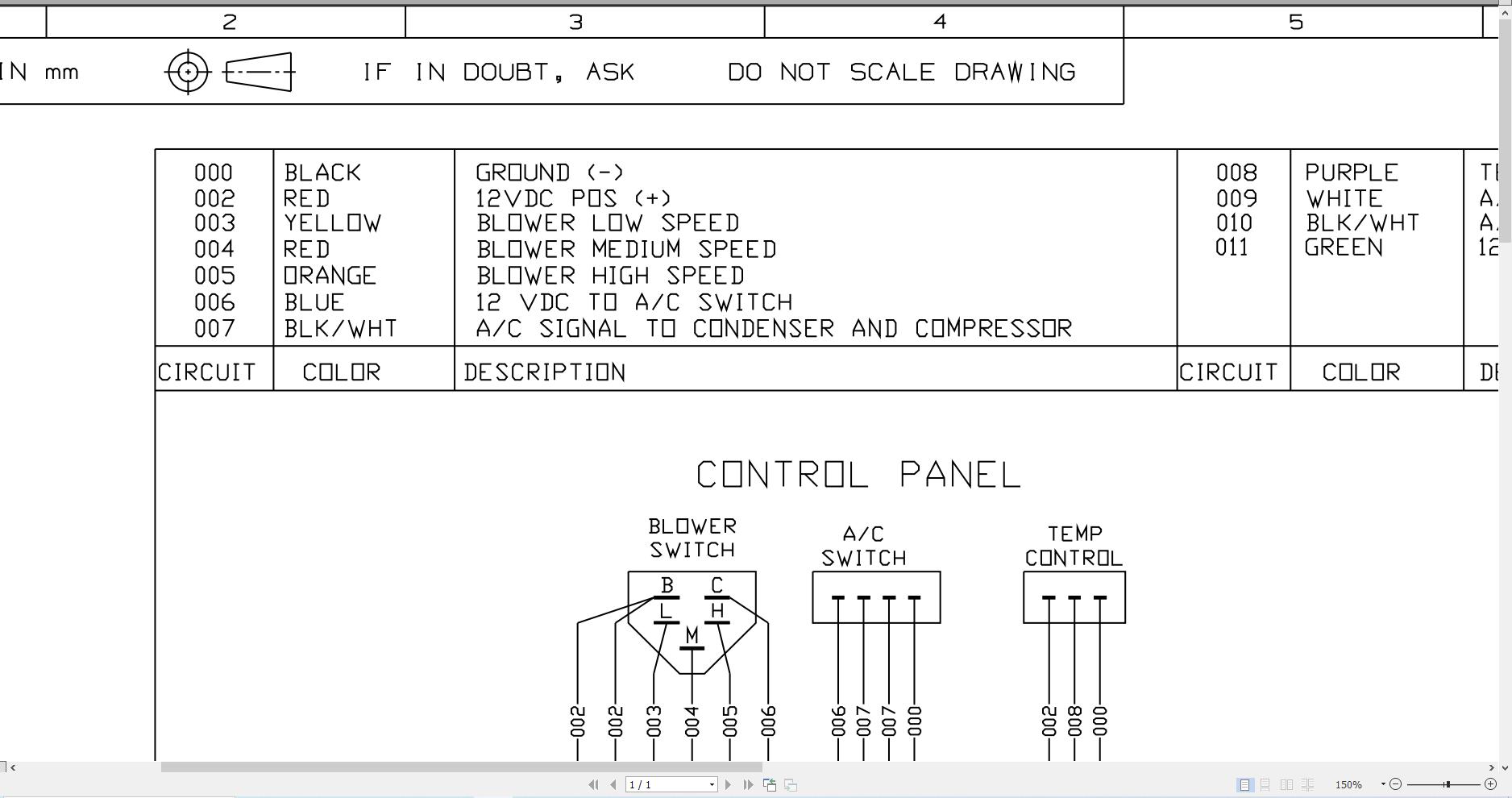 JCB Loader ROBOT 170 H F T0 1999 2001 Electrical Diagram (2)
