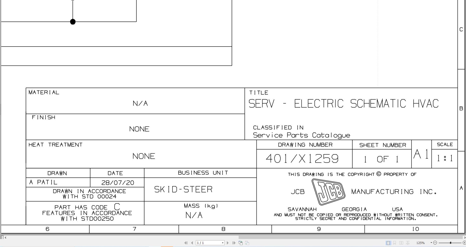 JCB Loader ROBOT 185 H F 1995 2001 Electrical Diagram (1)