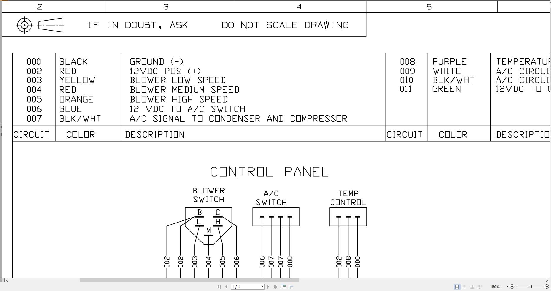 JCB Loader ROBOT 185 H F 1995 2001 Electrical Diagram (2)