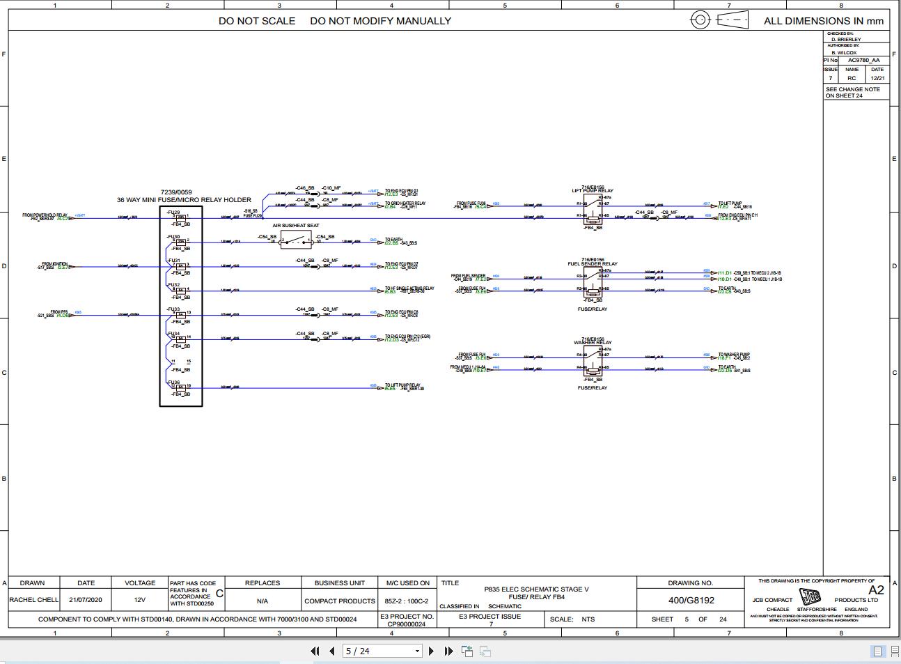 JCB Mini Excavator 100C 2 STV JCB 2019 2025 Electrical and Hydraulic Diagram (2)
