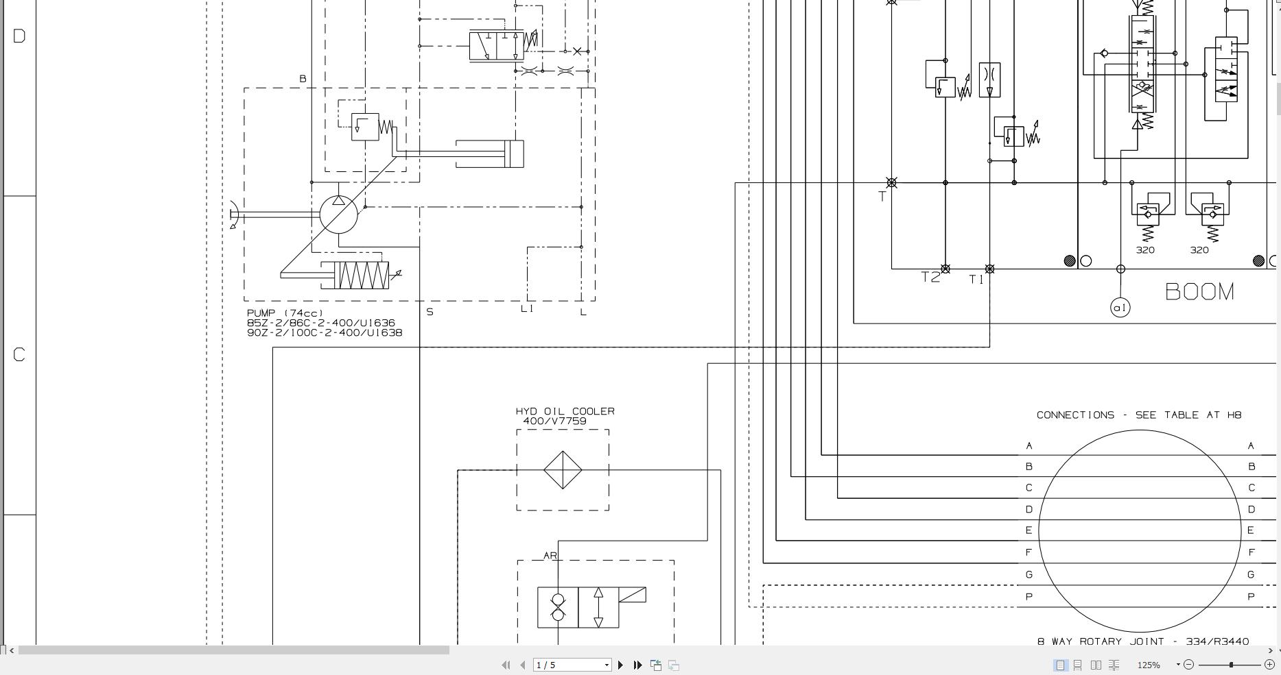 JCB Mini Excavator 100C 2 STV JCB 2019 2025 Electrical and Hydraulic Diagram (3)