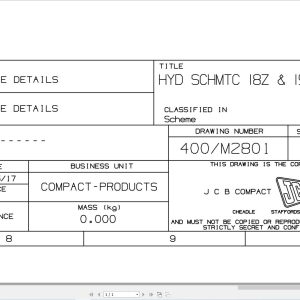 JCB Mini Excavator 18Z 1 STV 2019 2025 Electrical and Hydraulic Diagram (1)