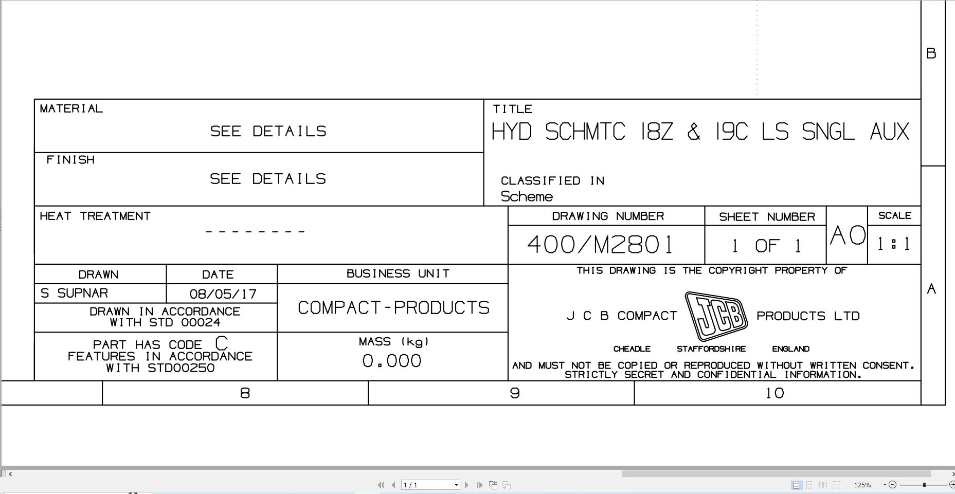JCB Mini Excavator 18Z 1 STV 2019 2025 Electrical and Hydraulic Diagram (1)