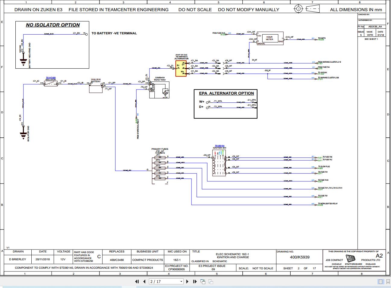 JCB Mini Excavator 18Z 1 STV 2019 2025 Electrical and Hydraulic Diagram (4)