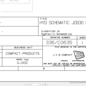 JCB Mini Excavator 30Plus T3 1970 2022 Electrical and Hydraulic Diagram (1)