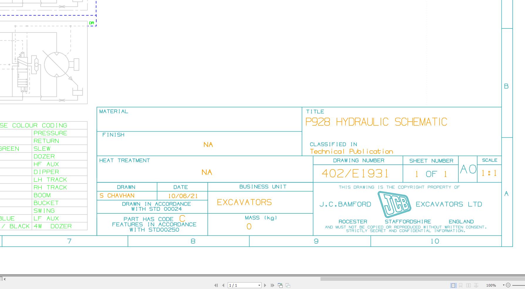 JCB Mini Excavator 35Z 1 PUN 2024 2025 Electrical and Hydraulic Diagram (3)