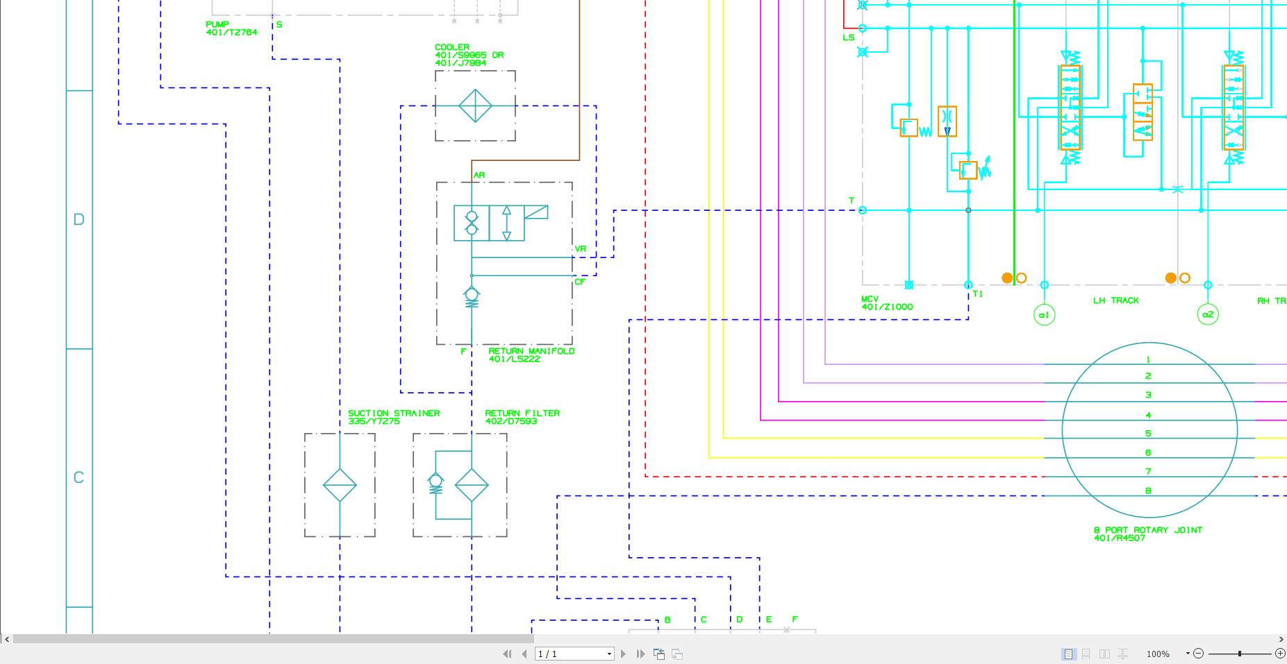 JCB Mini Excavator 35Z 1 RAJ 2021 2024 Electrical and Hydraulic Diagram (3)