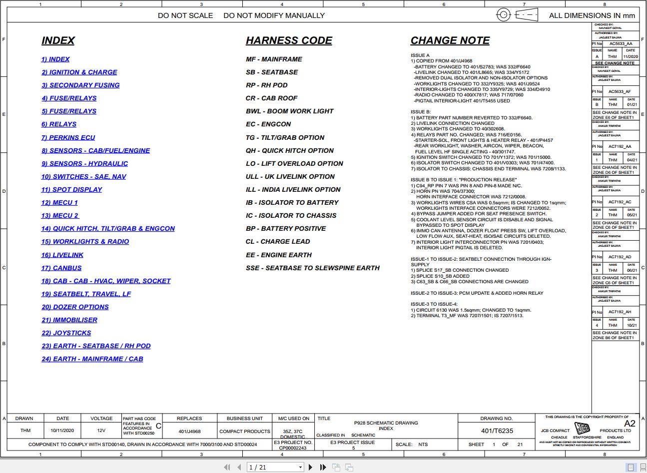 JCB Mini Excavator 37C RAJ 2020 2023 Electrical and Hydraulic Diagram (1)