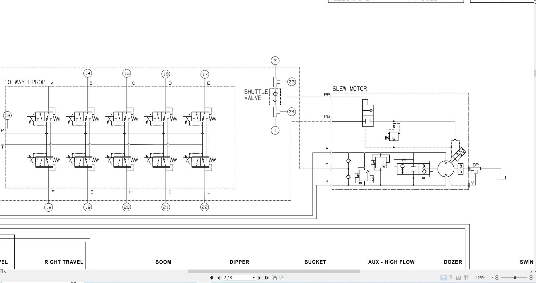 JCB Mini Excavator 55Z 1 T4F PUN 2024 2025 Hydraulic Diagram (2)