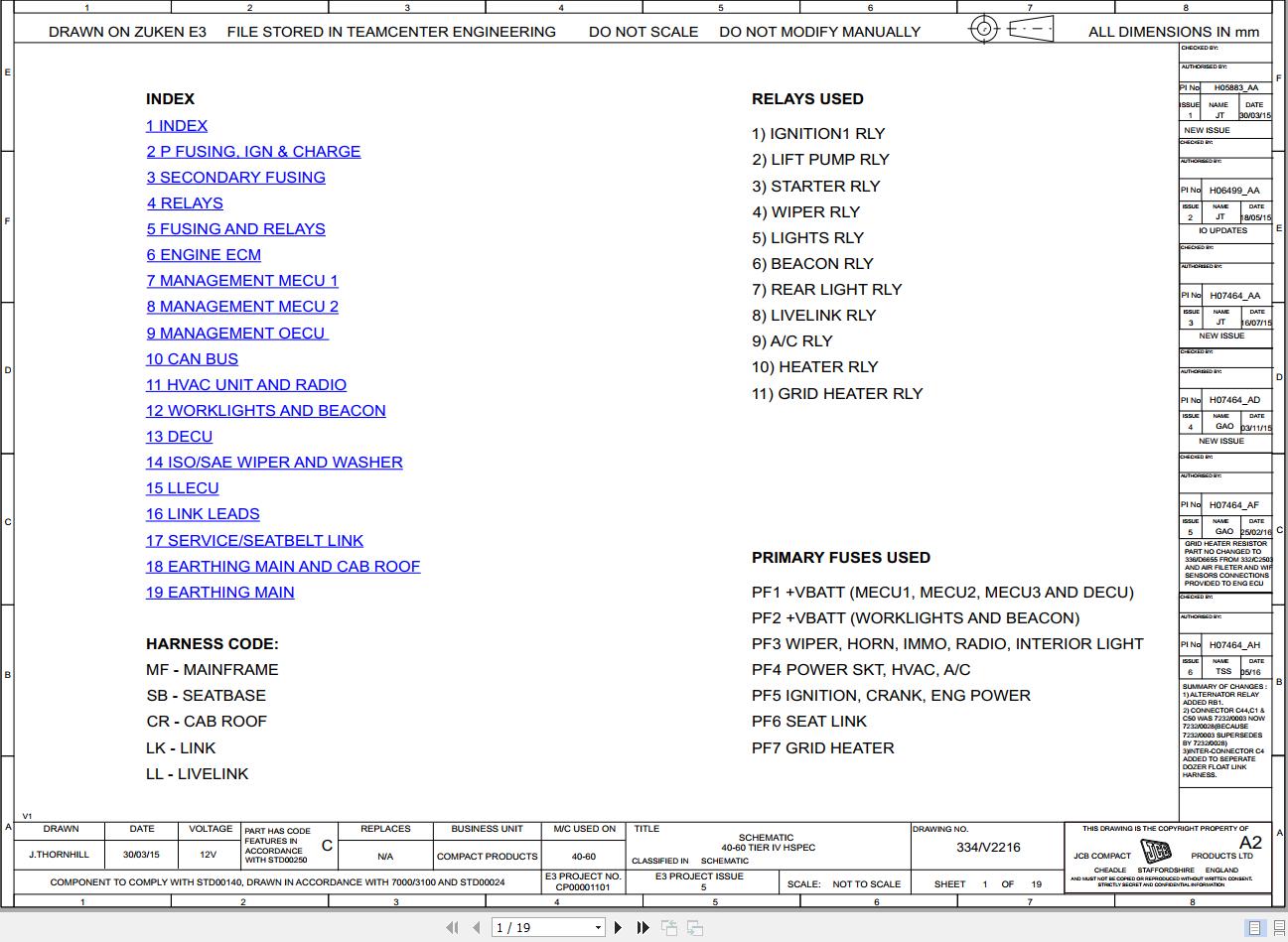 JCB Mini Excavator 57C 1 T4F 2016 2021 Electrical and Hydraulic Diagram (1)