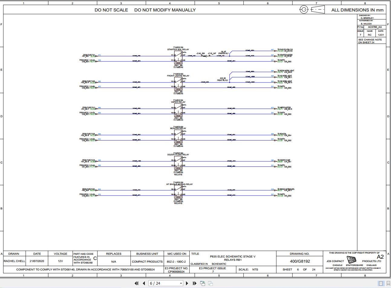 JCB Mini Excavator 86C 2 T4F GE0 2021 Electrical and Hydraulic Diagram (2)