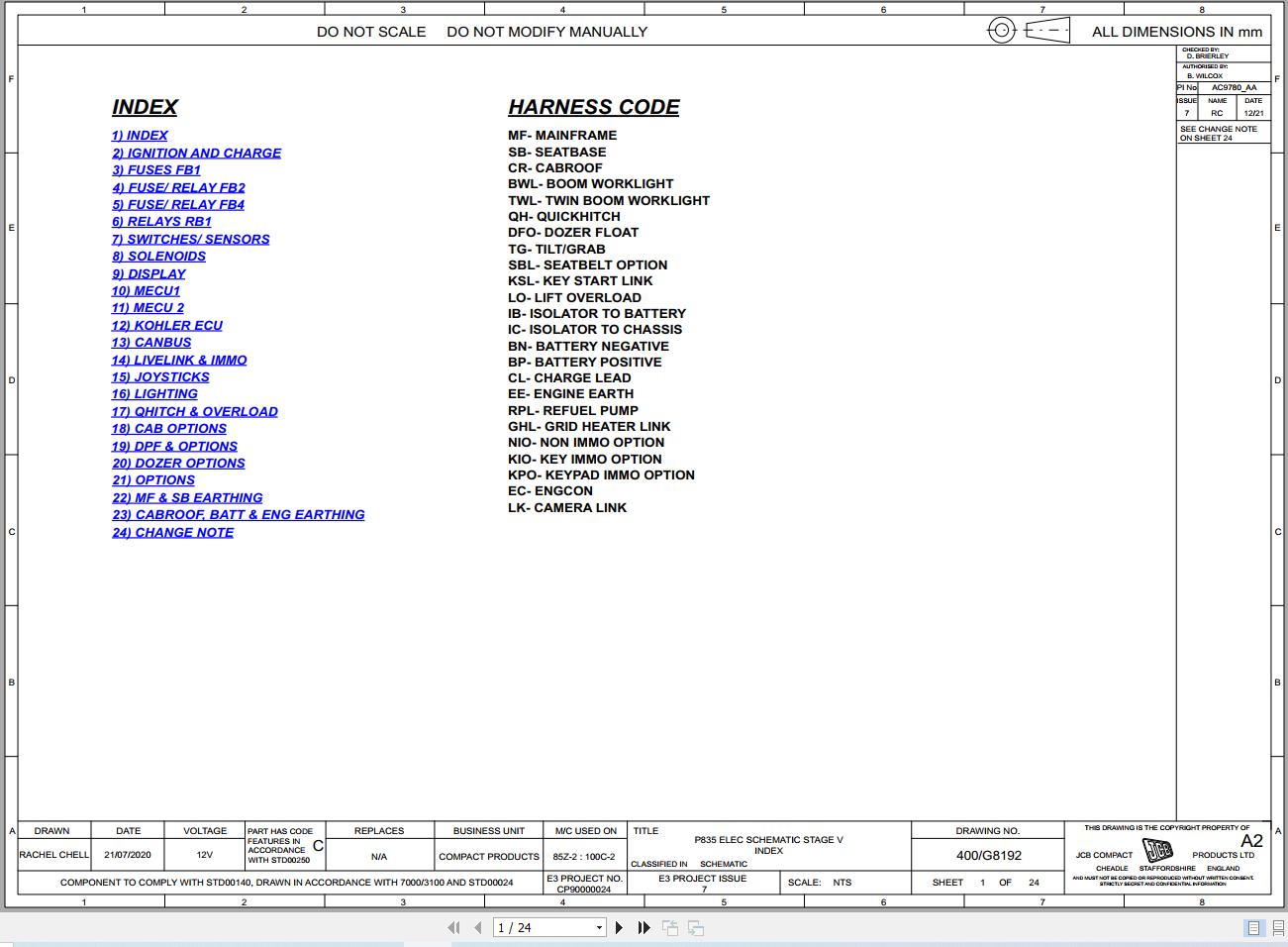 JCB Mini Excavator 86C 2 TAB STV JCB 2019 2025 Electrical and Hydraulic Diagram (1)