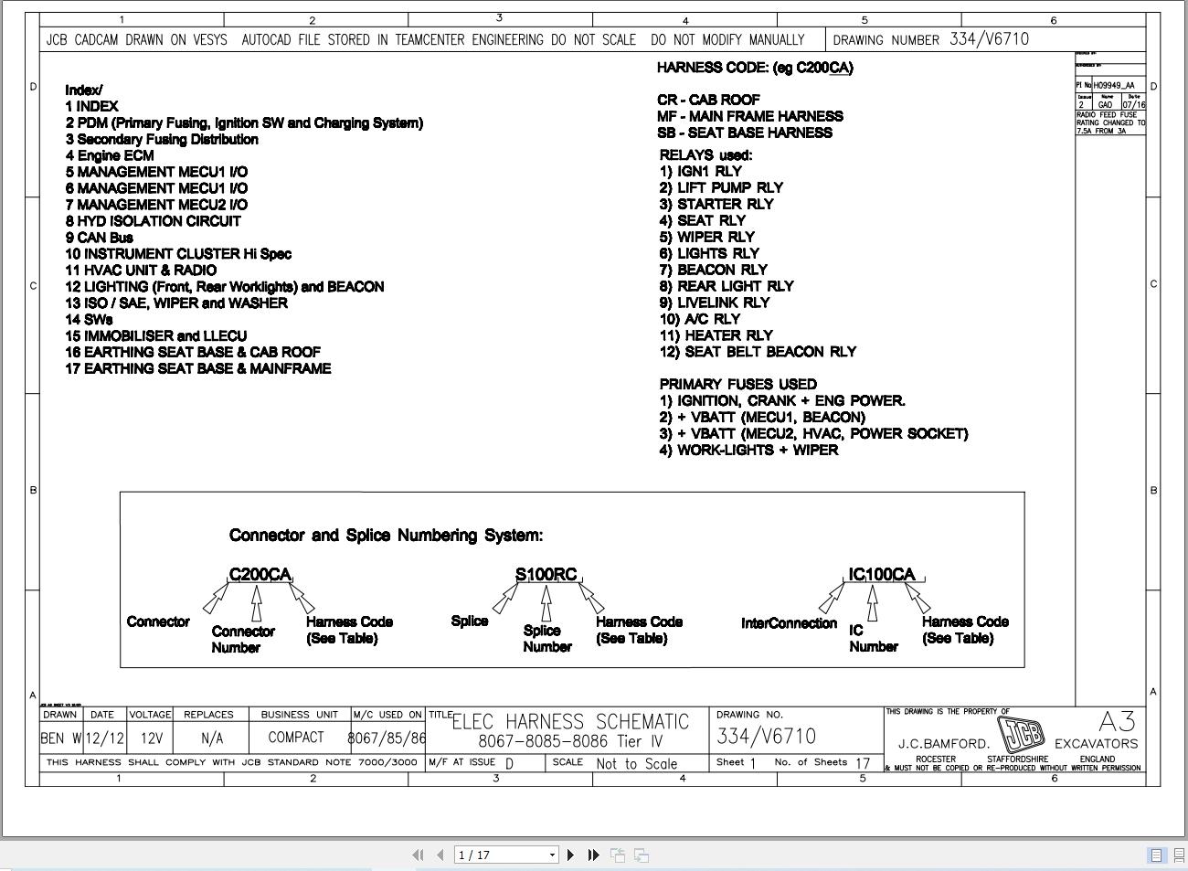 JCB Mini Excavator 90Z 1 T4F 2015 2019 Electrical and Hydraulic Diagram (1)