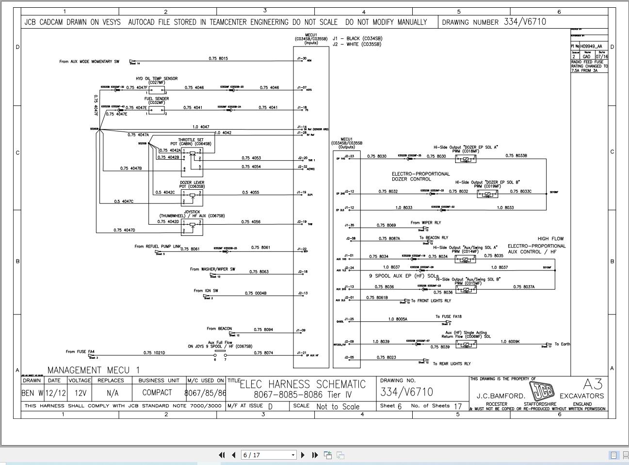 JCB Mini Excavator 90Z 1 T4F 2015 2019 Electrical and Hydraulic Diagram (2)