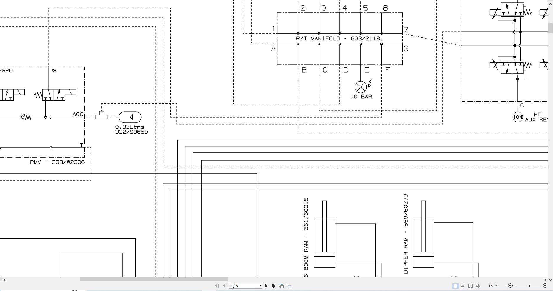JCB Mini Excavator 90Z 1 T4F 2015 2019 Electrical and Hydraulic Diagram (3)